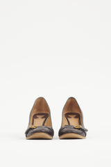 Chloé Brown & Gold Leather Pump
