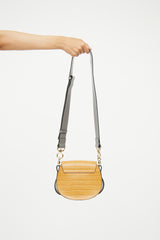 Chloé Brown & Grey Embossed Tess Crossbody Bag