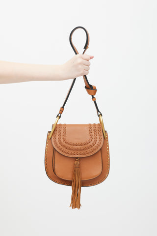 Chloé Brown Leather Tassel Hudson Bag