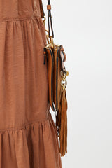 Chloé Brown Jade Suede Tassel Bag