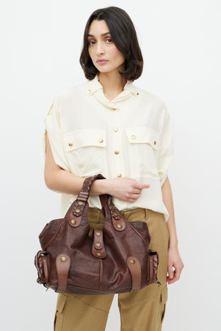 Chloé Brown Leather Silverado Bag