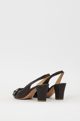 Chloé Brown Leather Slingback Heel