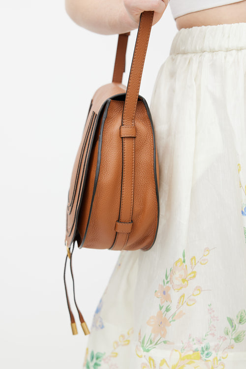 Chloé Brown Leather Marcie Shoulder Bag