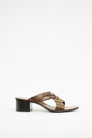 Chloé Brown Rony Embellished Mule