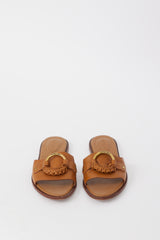 See by Chloé Brown Leather Hana Slide
