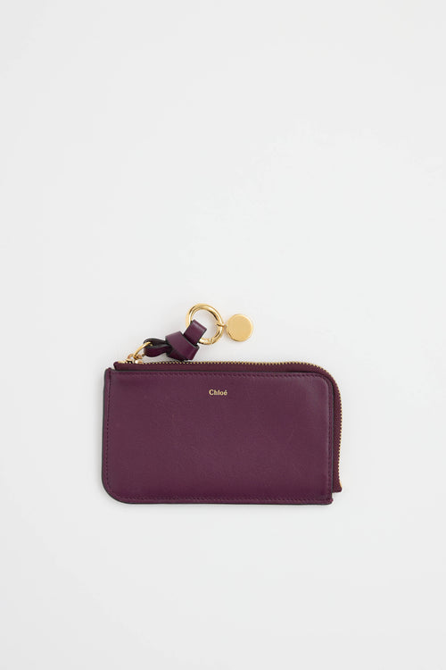 Chloé Leather Alphabet Card Holder