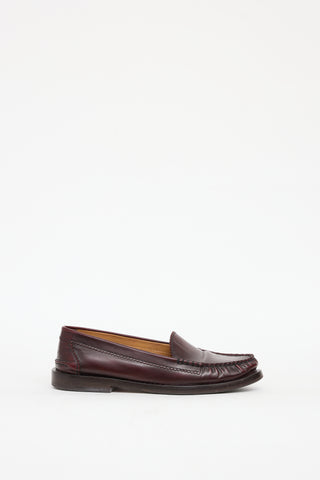 Chloé Burgundy Leather Loafer