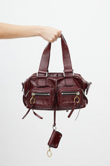 Chloé Burgundy Patent Leather Bag