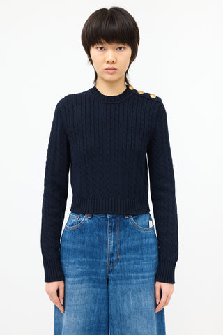 Chloé Cable Knit Cropped Sweater