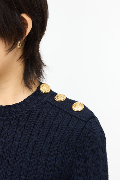 Chloé Cable Knit Cropped Sweater