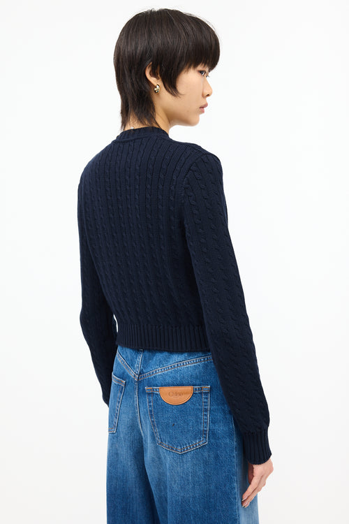 Chloé Cable Knit Cropped Sweater