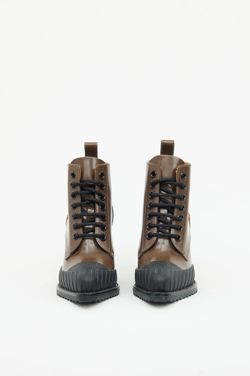 Chloé Cacao Brown Lace Up Ankle Boots