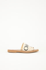 Chloé Canvas Woody Logo Slide