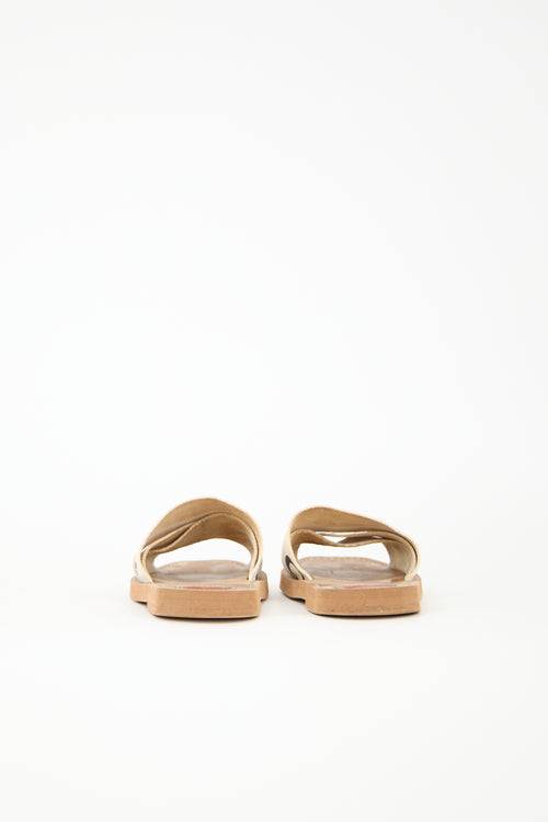 Chloé Canvas Woody Logo Slide