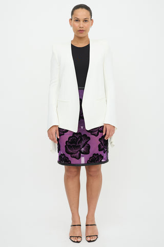 Chloé Collarless Tie Cuff Blazer