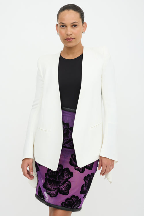 Chloé Collarless Tie Cuff Blazer