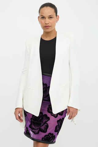 Chloé Collarless Tie Cuff Blazer