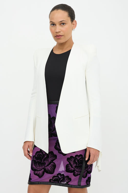 Chloé Collarless Tie Cuff Blazer