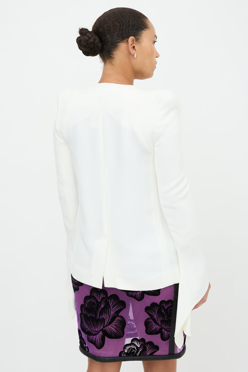 Chloé Collarless Tie Cuff Blazer