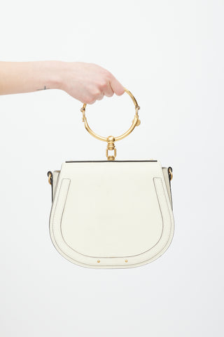 Chloé Cream & Gold Leather Nile Bag