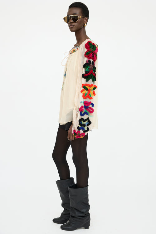 Chloé Silk Appliqué Blouse