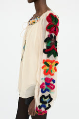 Chloé Silk Appliqué Blouse