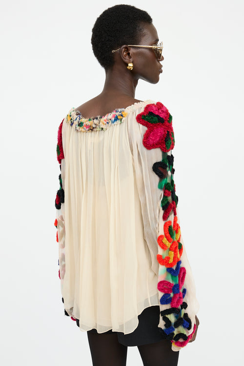 Chloé Silk Appliqué Blouse