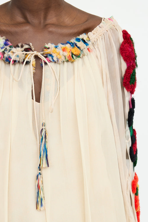 Chloé Silk Appliqué Blouse
