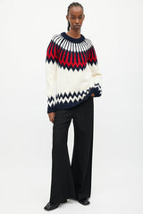 Chloé Cream & Multi Wool Knit Sweater