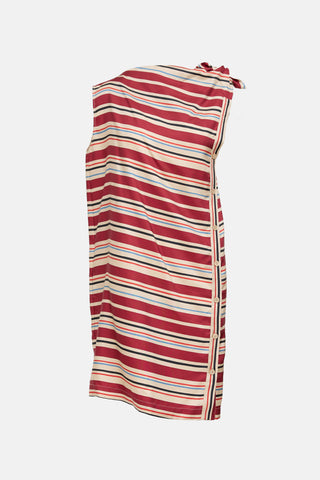 See By Chloé Silk Striped Kotted Dress