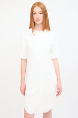 Chloé White Short Sleeve Mini Shift Dress