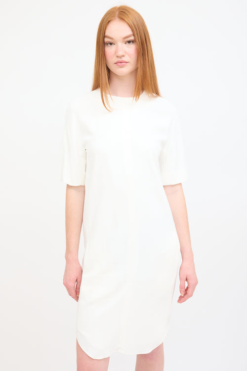 Chloé White Short Sleeve Mini Shift Dress