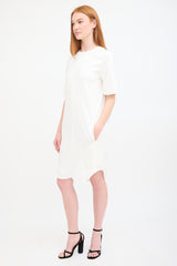 Chloé White Short Sleeve Mini Shift Dress