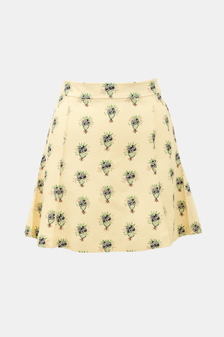 Chloé Crepe Floral Mini Skirt