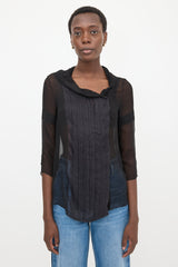 Chloé Crinkled Silk Chiffon Blouse