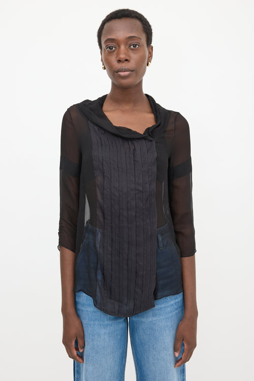 Chloé Crinkled Silk Chiffon Blouse