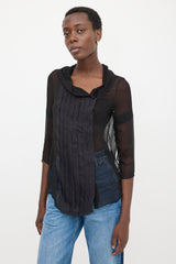 Chloé Crinkled Silk Chiffon Blouse