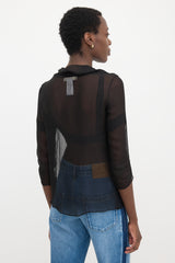 Chloé Crinkled Silk Chiffon Blouse