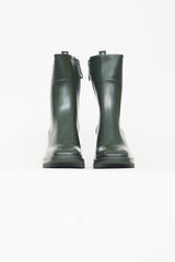 Chloé Dark Green Rubber Betty Rain Boot