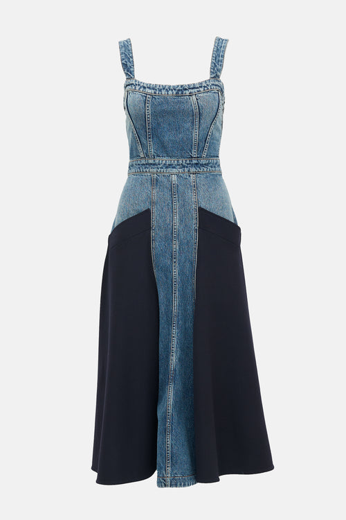 Chloé Denim Panelled Maxi Dress
