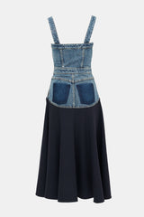 Chloé Denim Panelled Maxi Dress