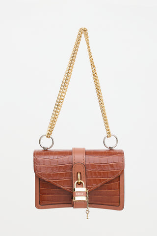 Chloé Embossed Leather Aby Chain Bag