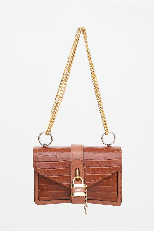 Chloé Embossed Leather Aby Chain Bag