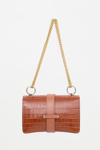 Chloé Embossed Leather Aby Chain Bag