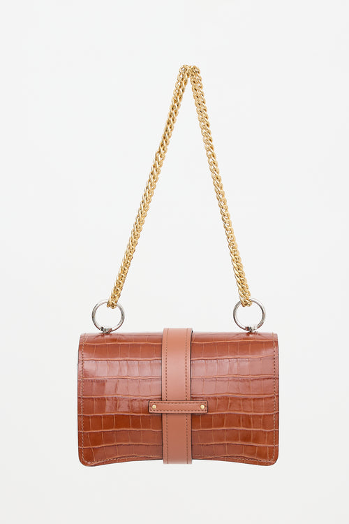 Chloé Embossed Leather Aby Chain Bag