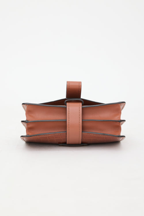 Chloé Embossed Leather Aby Chain Bag
