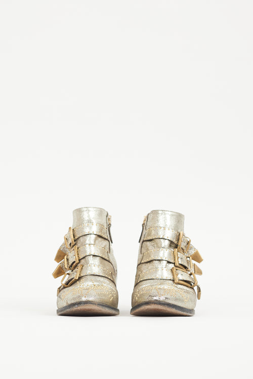 Chloé Silver & Gold Susanna Studded Boot