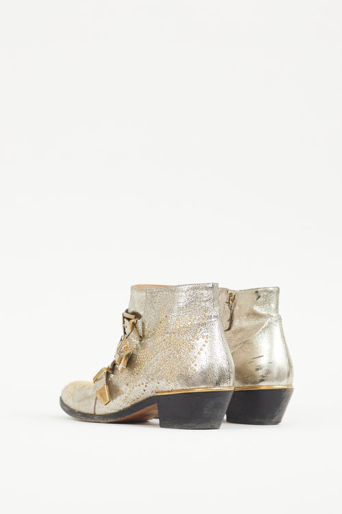 Chloé Silver & Gold Susanna Studded Boot