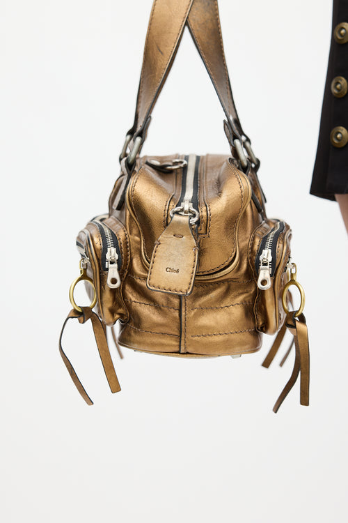 Chloé Gold Metallic Leather Betty Bag