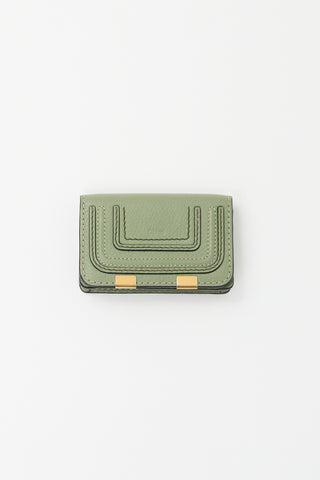 Chloé Green Leather Small Marcie Wallet